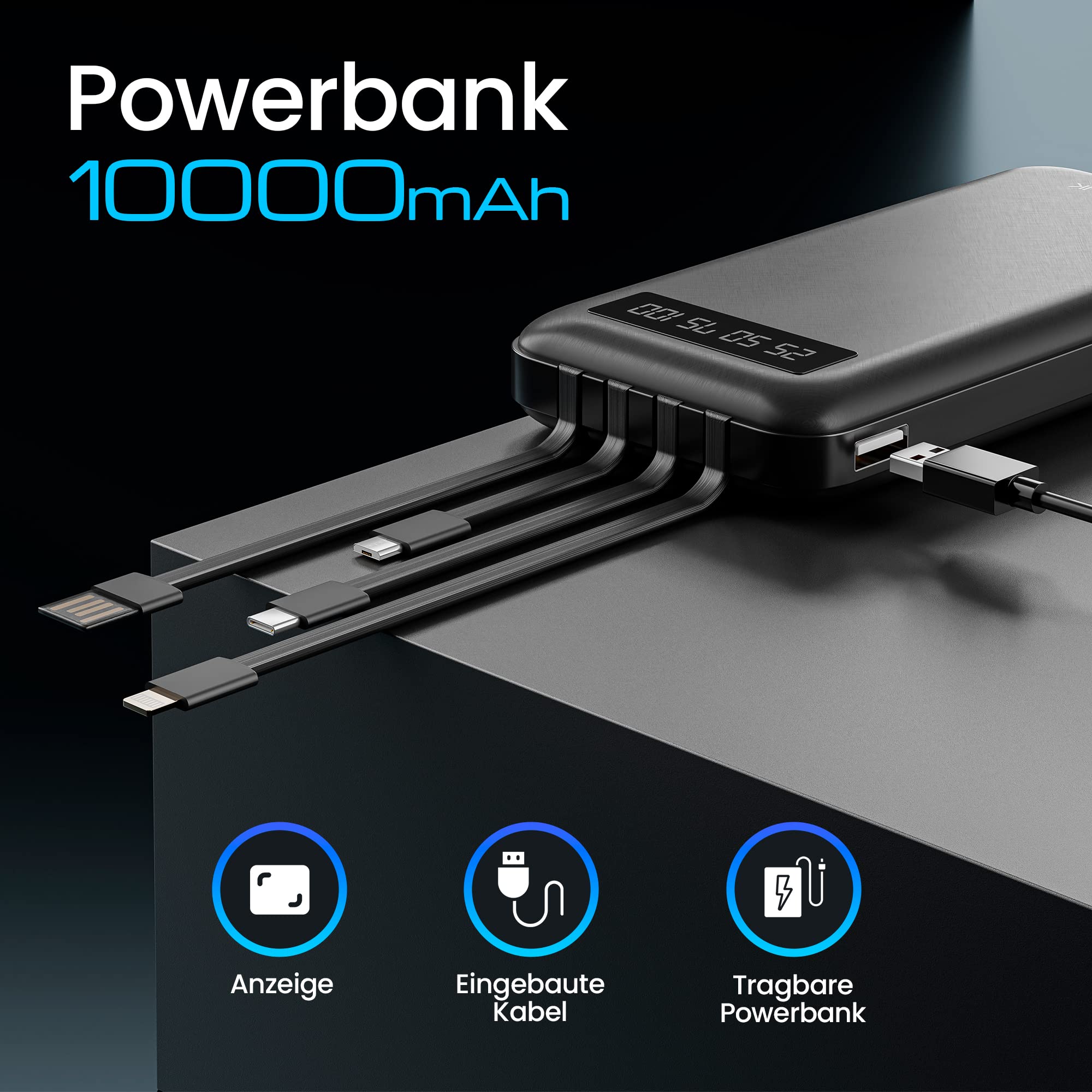 extralink-epb-083-powerbank-10000mah-mit-kabel-schwarz image 3