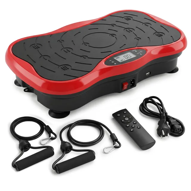extralink-vibrationsplatte-rot-bluetooth-99-stufen-fitness image 1