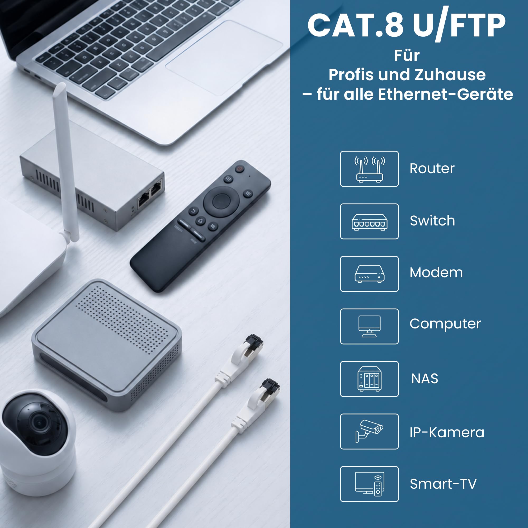 extralink-cat8-patchkabel-1m-flach-u-ftp-40g-wei image 5