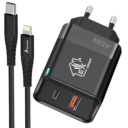 extralink-schnellladeger-t-45w-gan-set-mit-usb-c-kabel image 2