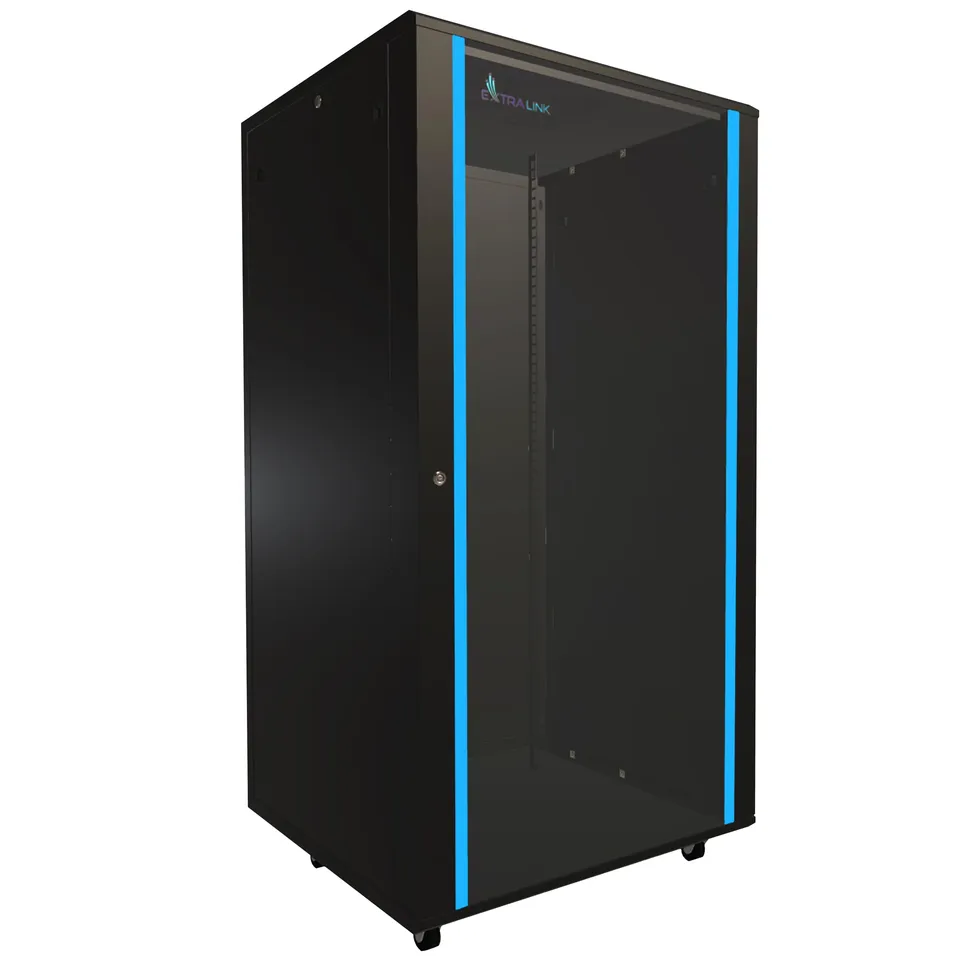 extralink-wandschrank-19-zoll-netzwerkschrank-schwarz-switch image 1