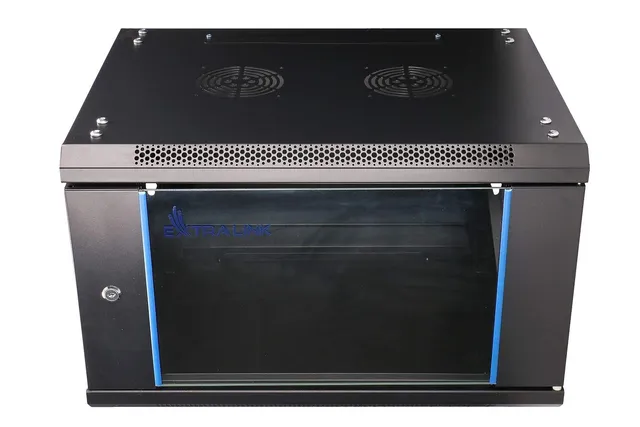 extralink-6he-19-zoll-netzwerkschrank-wandmontage-schwarz image 1