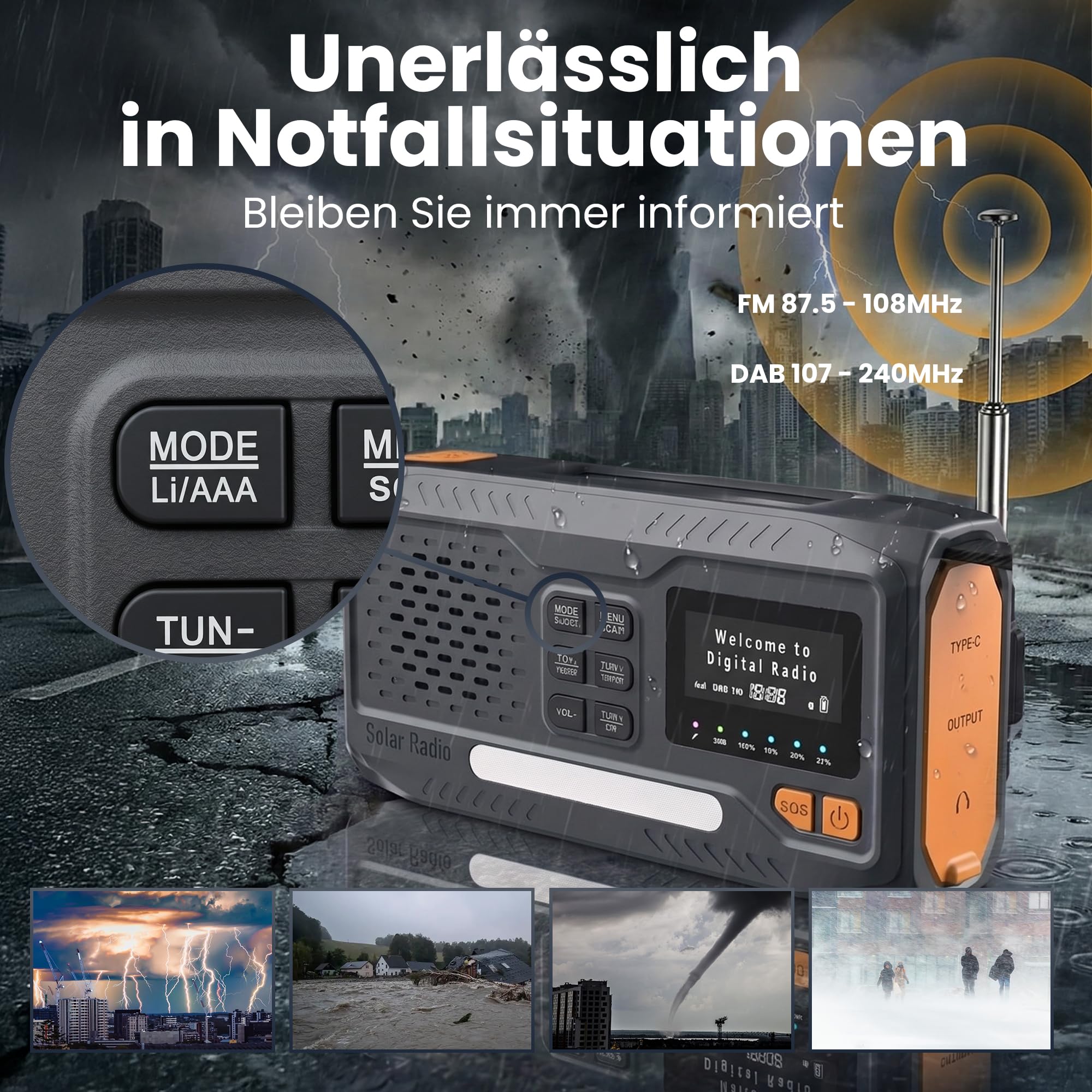extralink-notfallradio-solar-kurbel-dab-fm-bluetooth-4500mah image 6