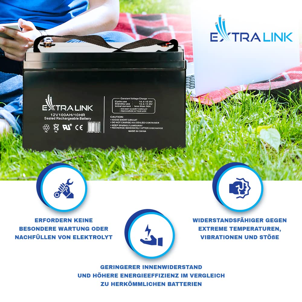 extralink-agm-batterie-12v-100ah-solar-versorgungsbatterie image 7