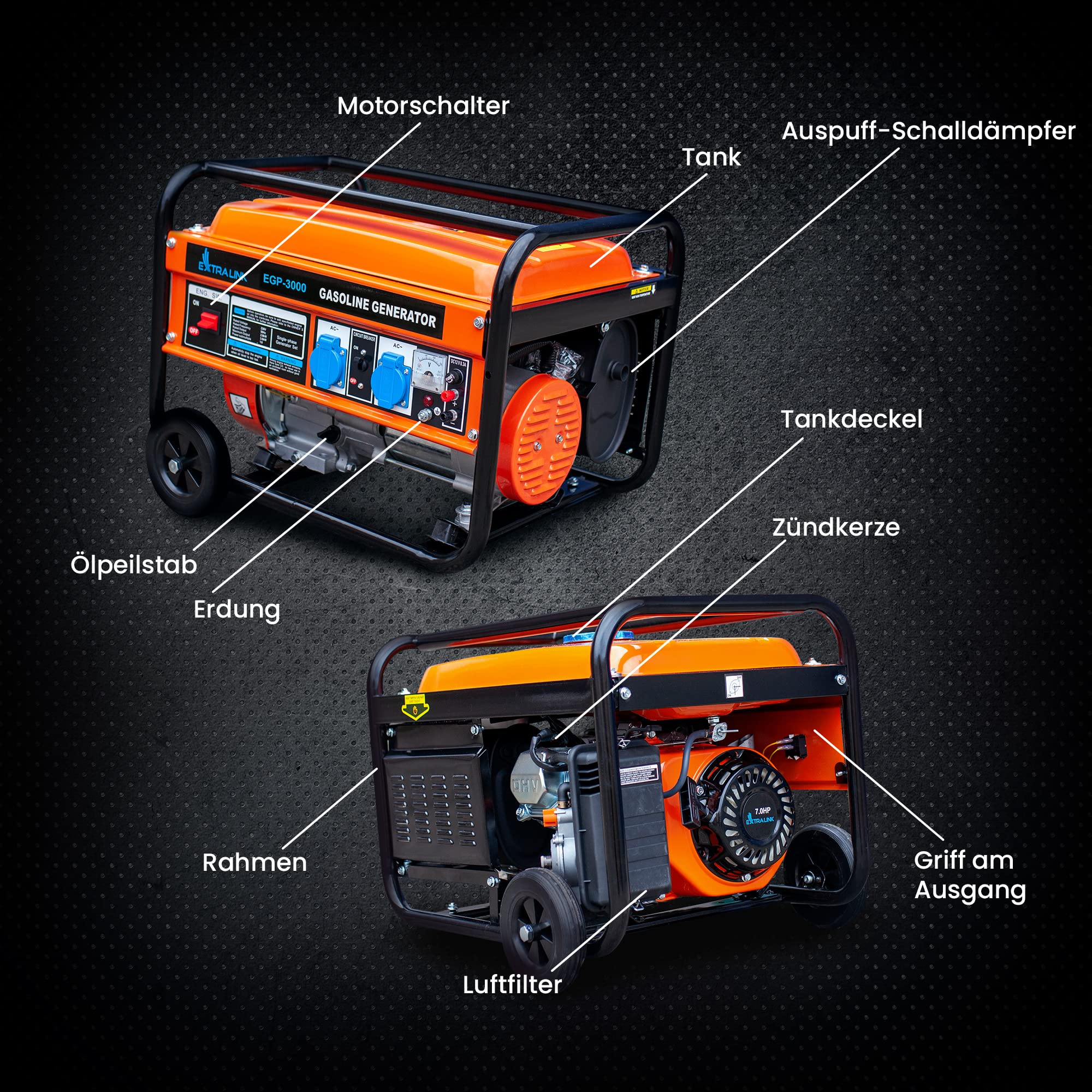 extralink-stromerzeuger-benzin-3000w-230v-egp-3000 image 8