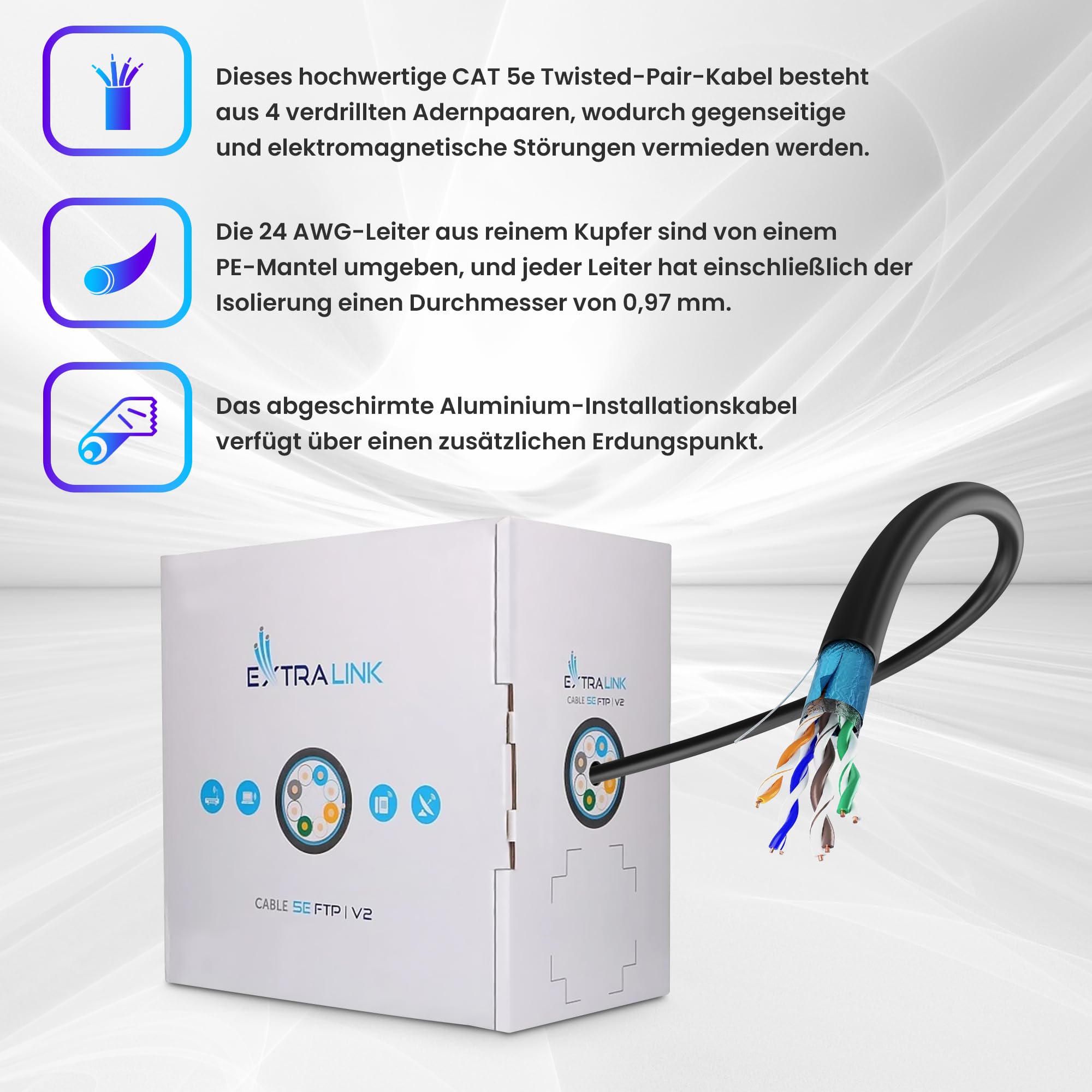 extralink-cat-5e-netzwerkkabel-f-utp-305m-outdoor-erdkabel image 4
