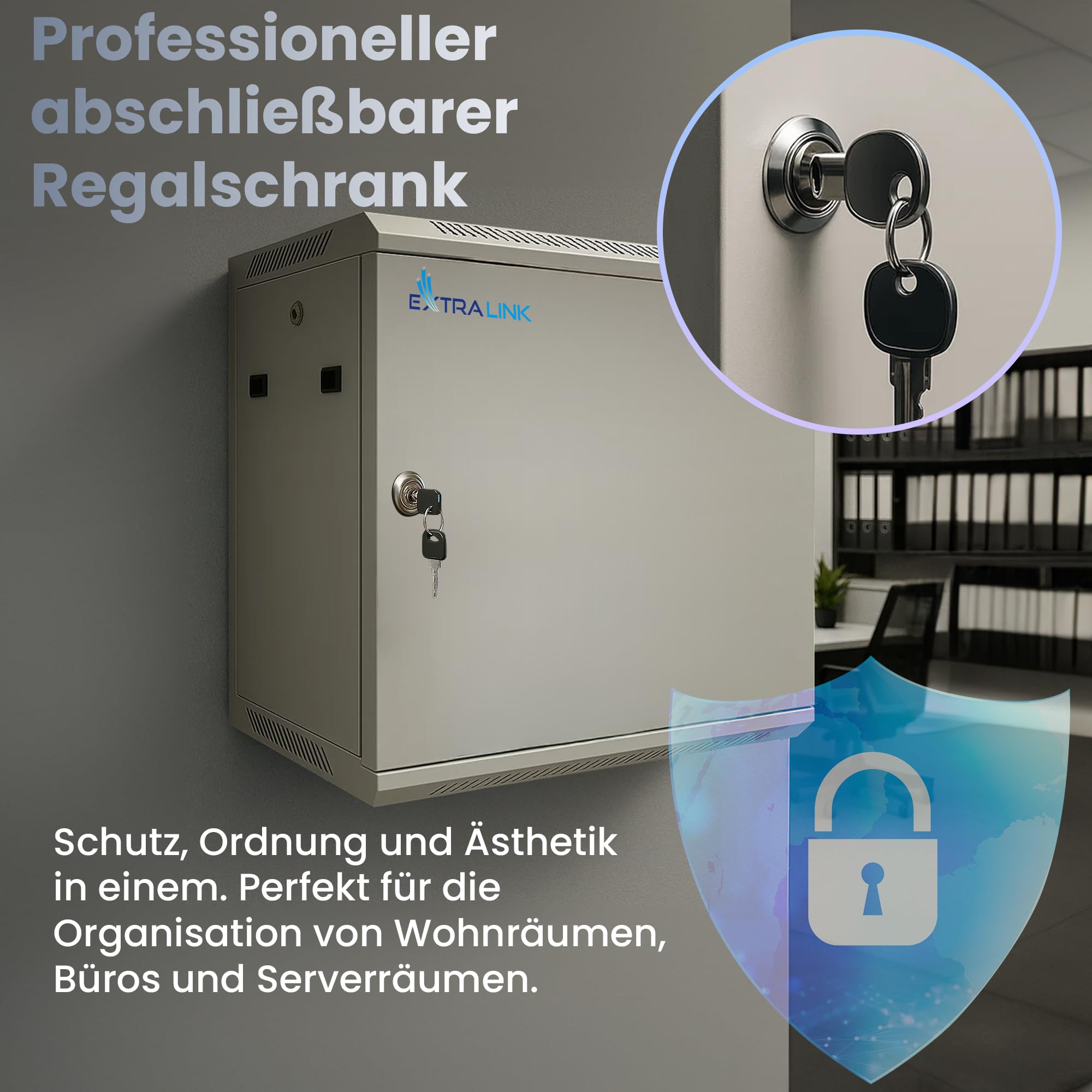 extralink-6he-19-zoll-netzwerkschrank-450mm-wandmontage-grau image 3
