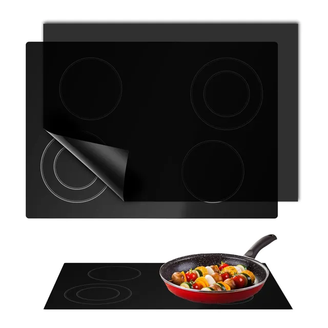 extralink-herdabdeckplatte-silikon-53x61cm-transparent-hitzefest image 1