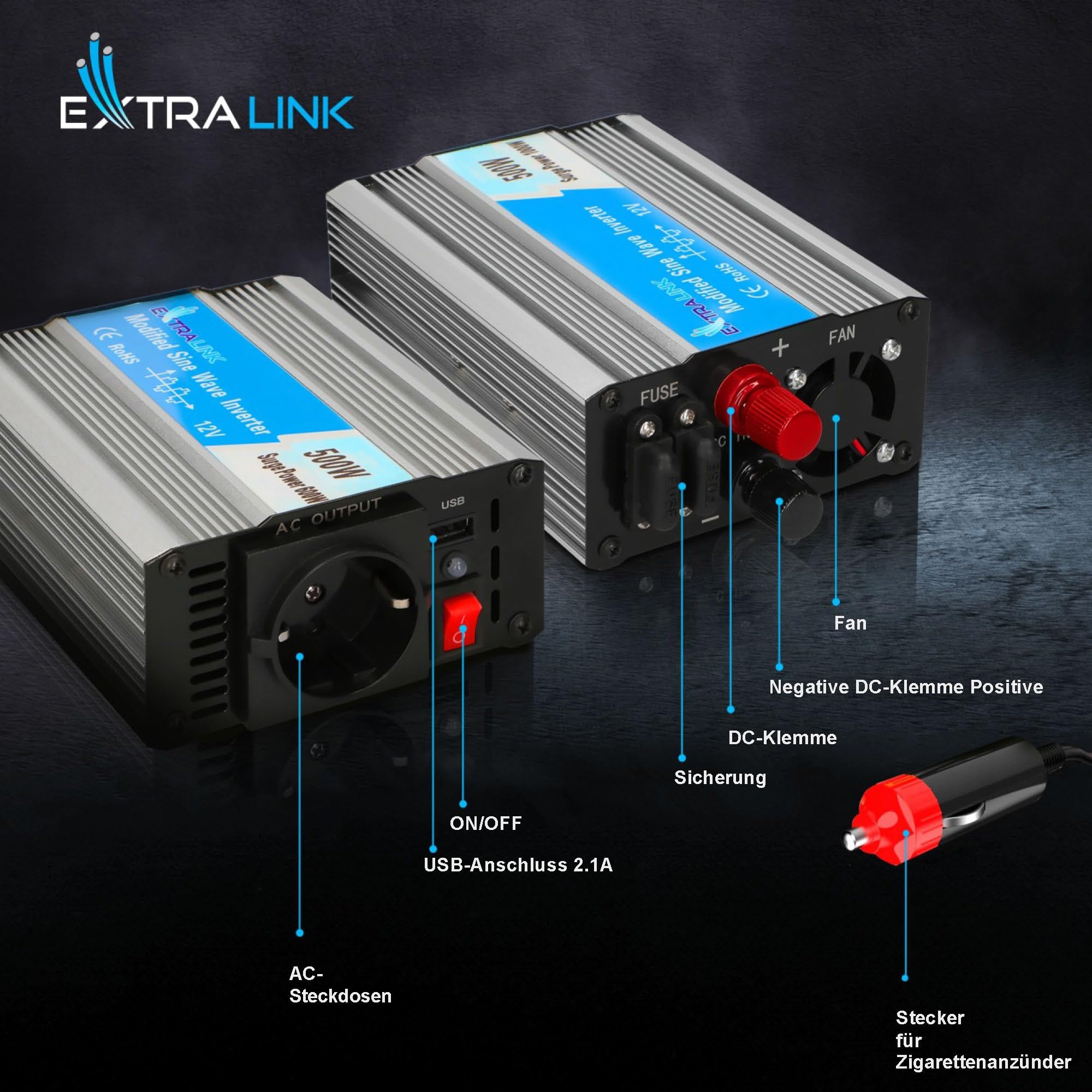 extralink-ups-opim-500w-wechselrichter-12v-230v-modifiziert-500w image 5