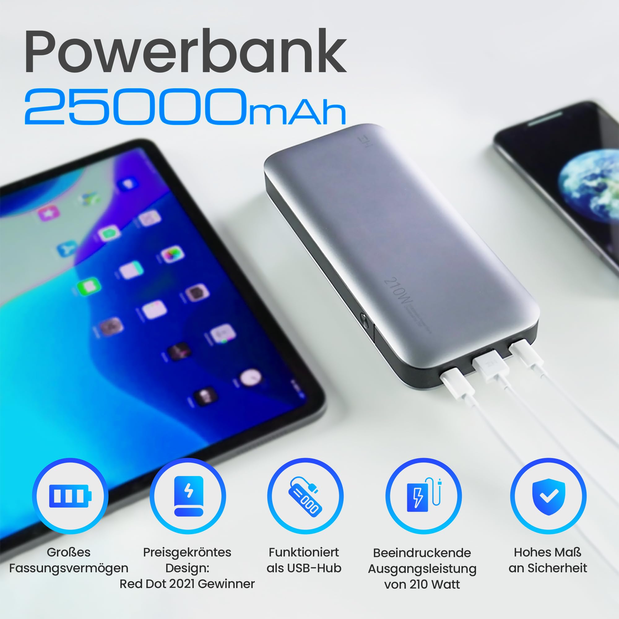 extralink-zmi-pro-qb826g-powerbank-25000mah-210w image 6