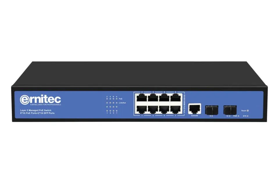 ernitec-switches-10-port-gigabit-poe-switch-8x-poe-150w image 1