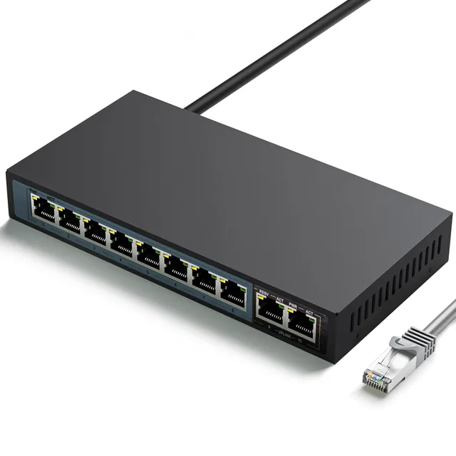 extralink-ceres-poe-switch-8-port-96w-metall image 1