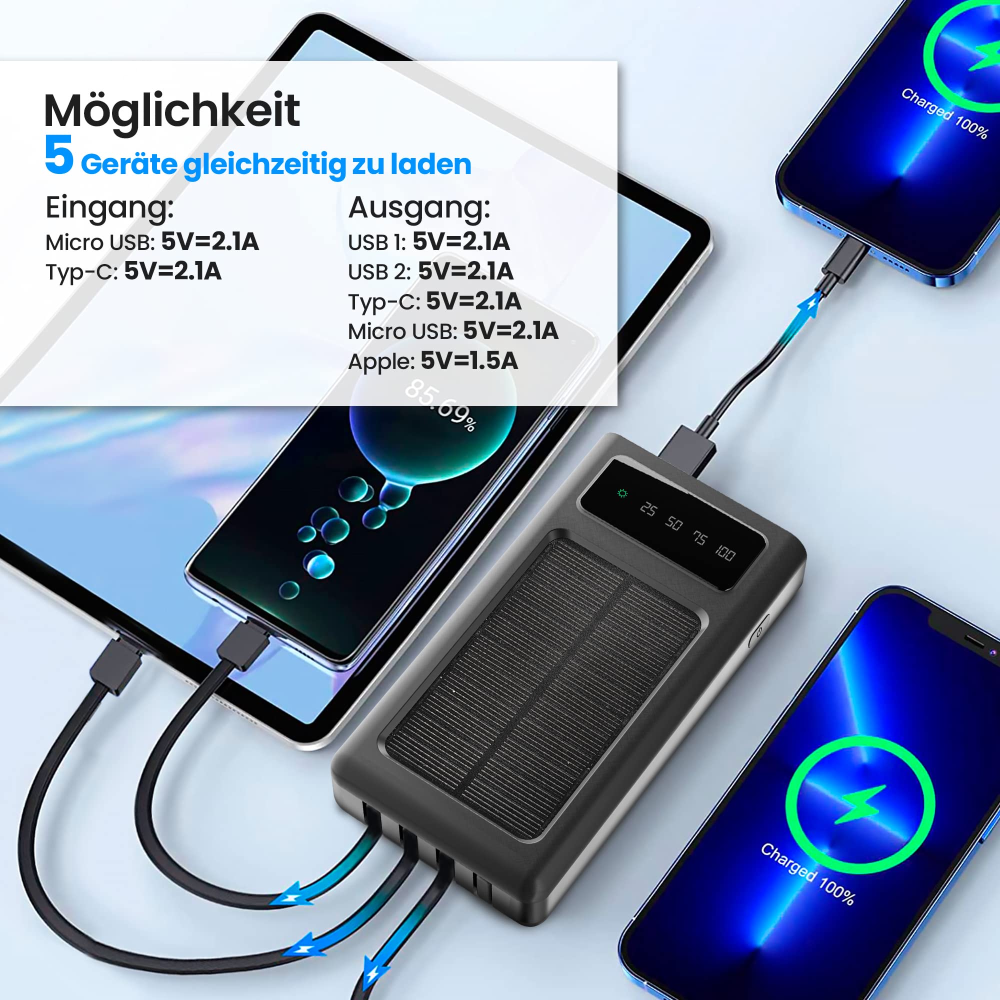 extralink-epb-091-solar-powerbank-10000mah-mit-4-kabeln-outdoor image 8