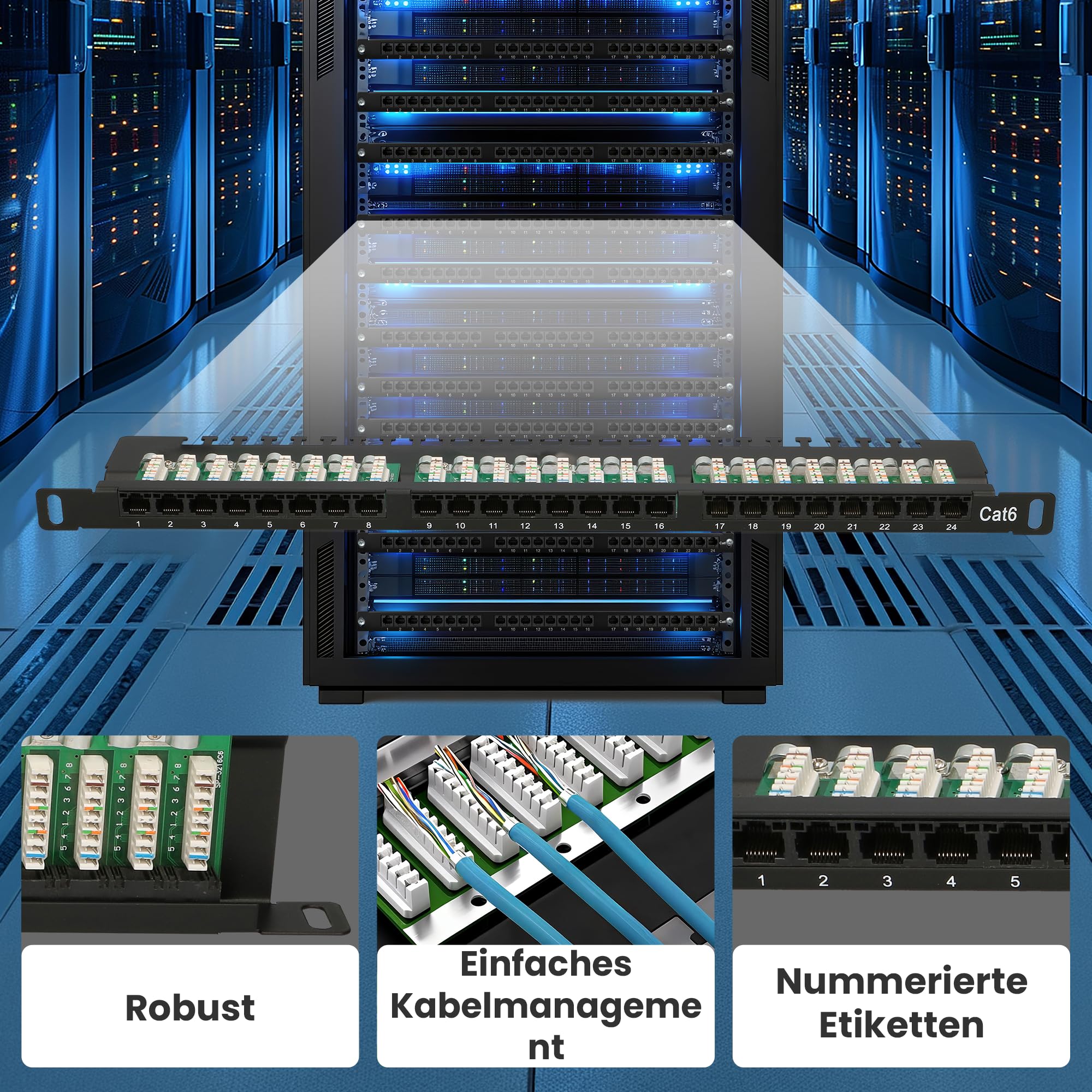 extralink-patchpanel-24-port-cat6-utp-19-zoll-0-5u image 6