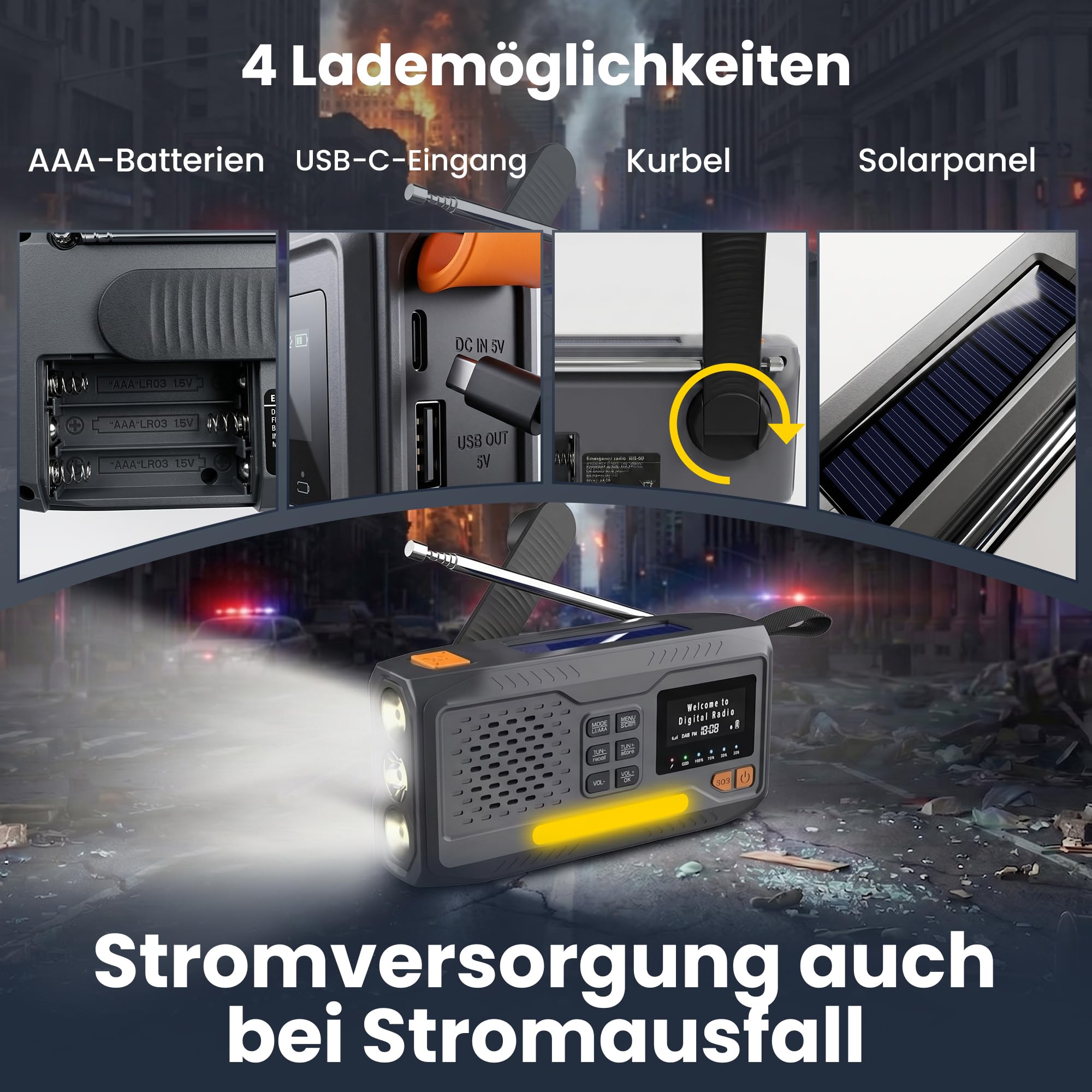 extralink-notfallradio-solar-kurbel-dab-fm-bluetooth-4500mah image 3