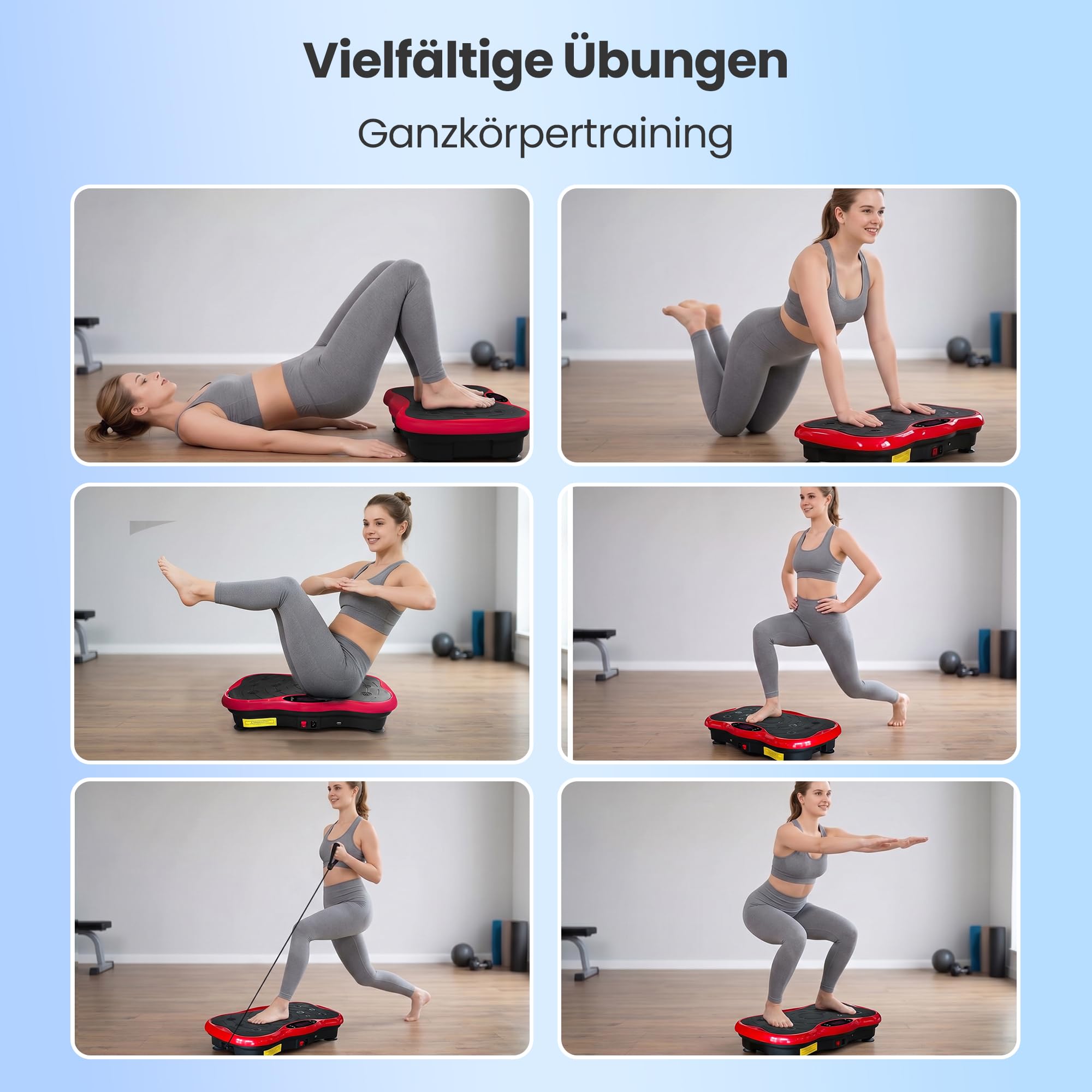 extralink-vibrationsplatte-rot-bluetooth-99-stufen-fitness image 5