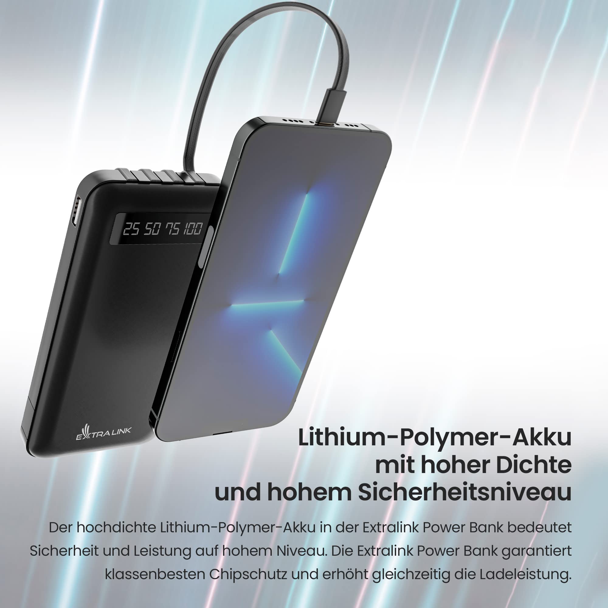 extralink-epb-083-powerbank-10000mah-mit-kabel-schwarz image 4