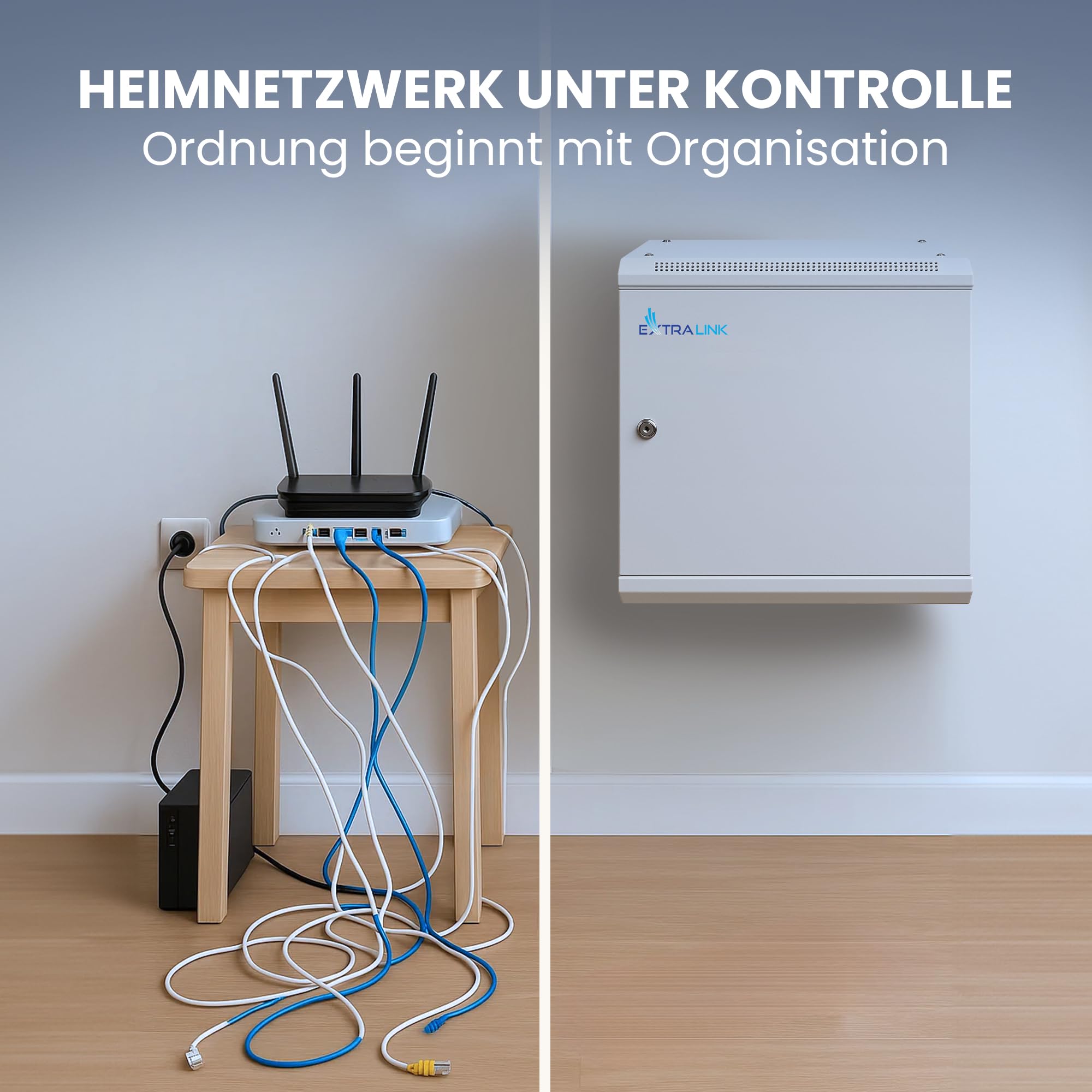 extralink-6he-19-zoll-netzwerkschrank-450mm-wandmontage-grau image 5
