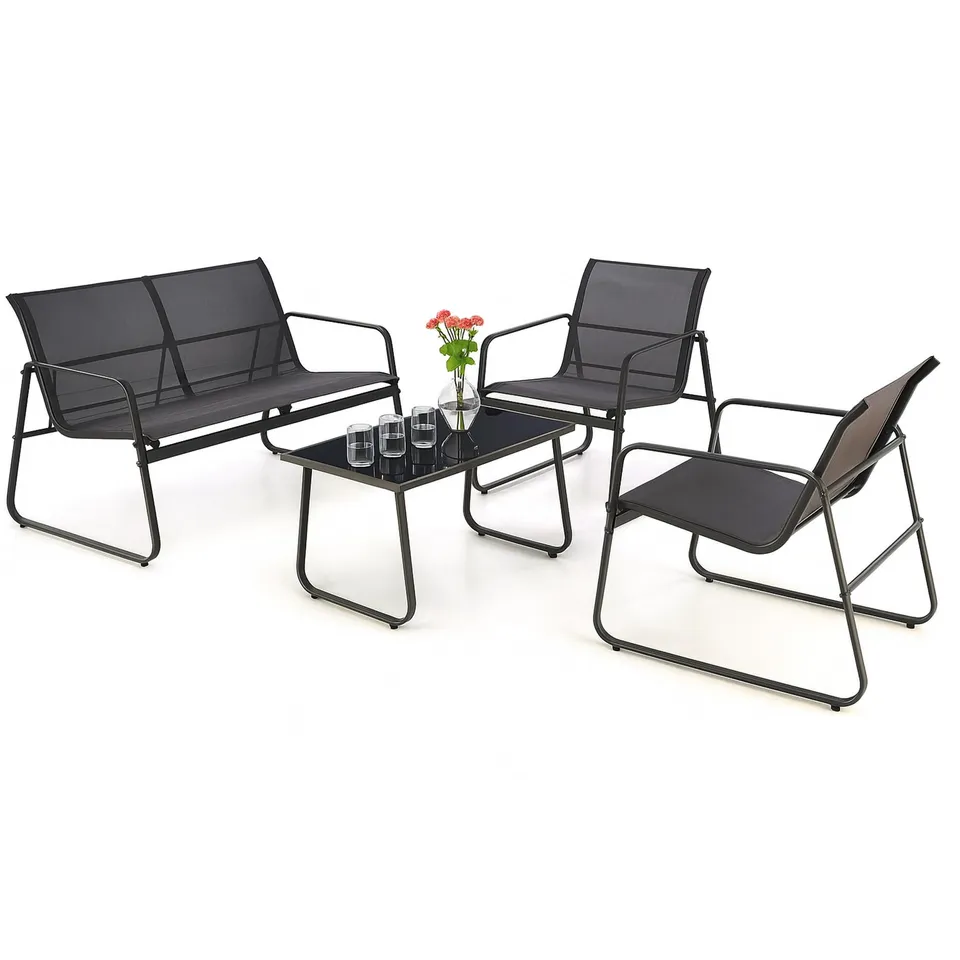 extralink-gartenm-bel-set-4tlg-balkon-sofa-tisch-st-hle image 1