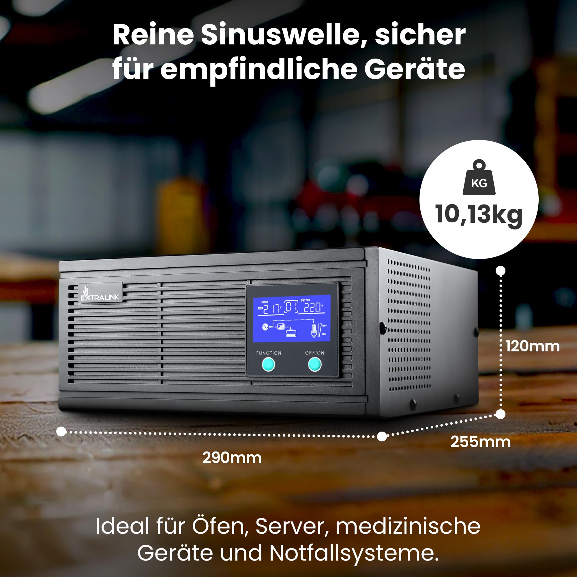 extralink-piorun-usv-wechselrichter-1600w-reine-sinuswelle-24v image 5