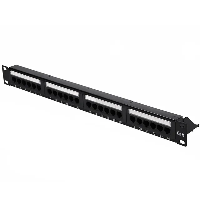 extralink-cat5e-patchpanel-24-port-19-zoll-1he-lsa image 1