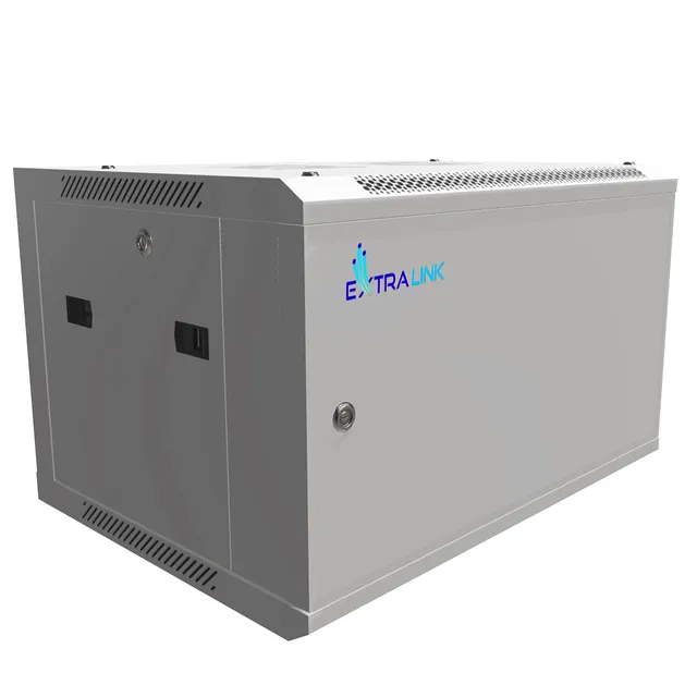 extralink-6he-19-zoll-netzwerkschrank-450mm-wandmontage-grau image 1