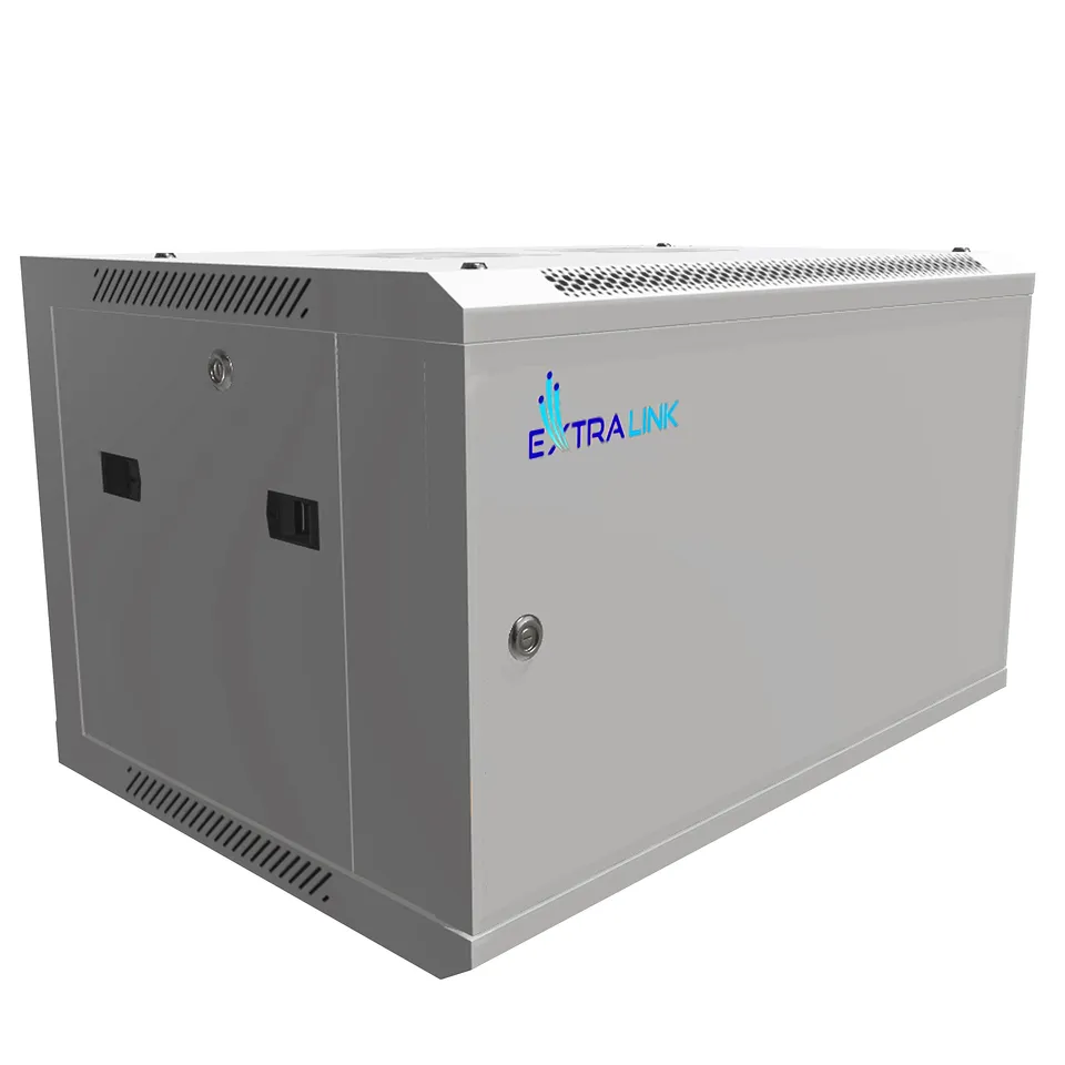 extralink-6he-19-zoll-netzwerkschrank-450mm-wandmontage-grau image 1