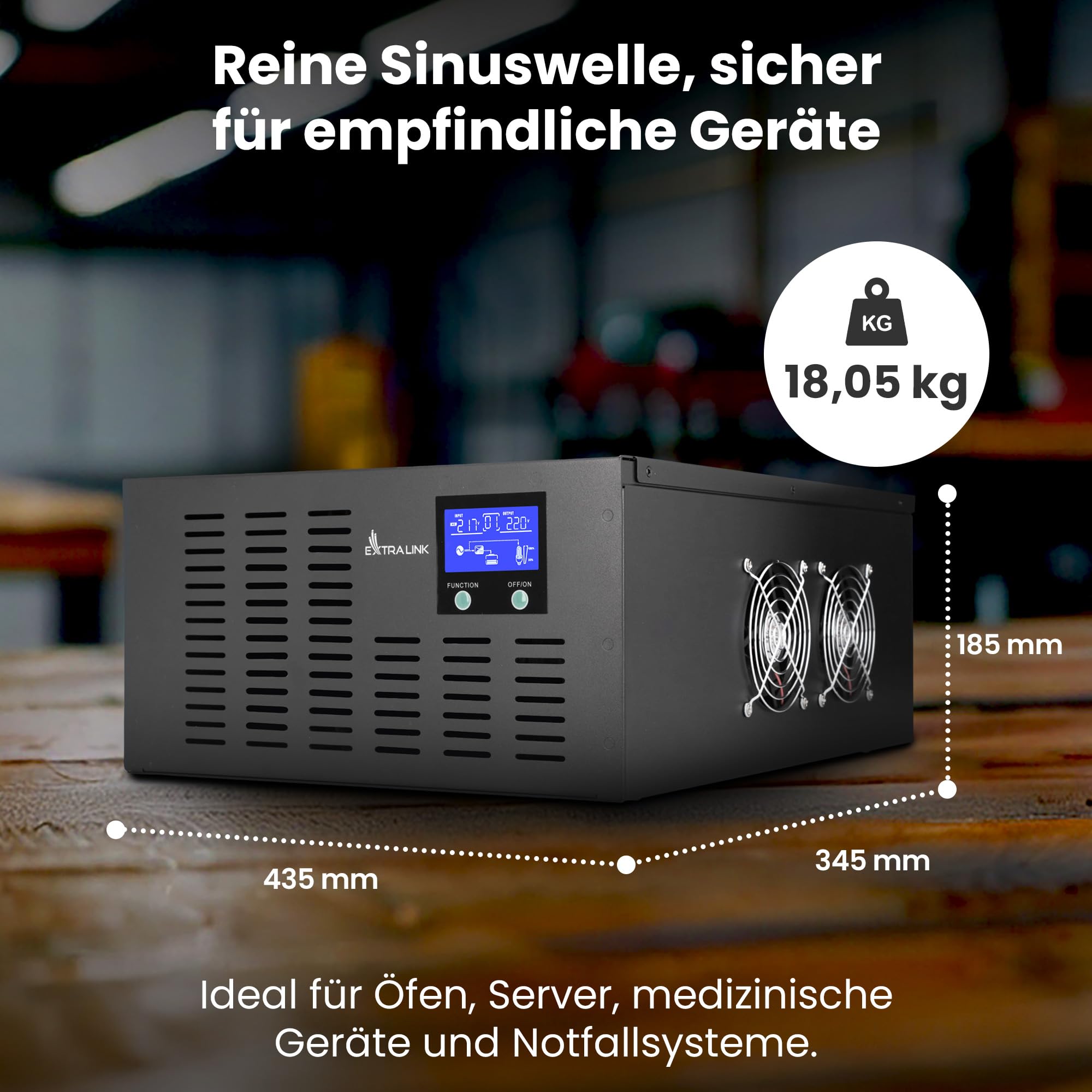 extralink-ups-piorun-2100w-wechselrichter-24v-reine-sinuswelle image 5