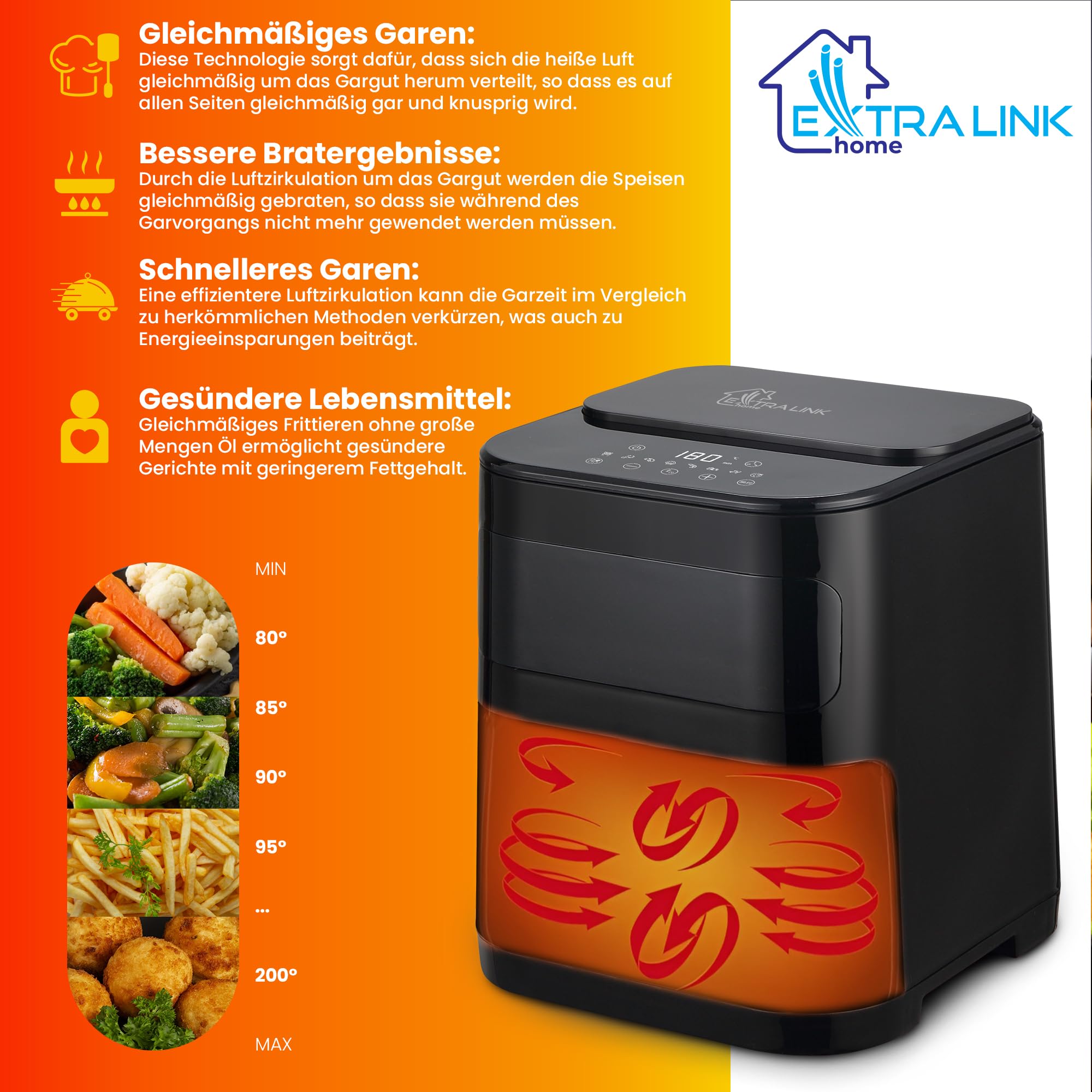 extralink-heissluftfritteuse-5-2l-1600w-airfryer-touch image 4