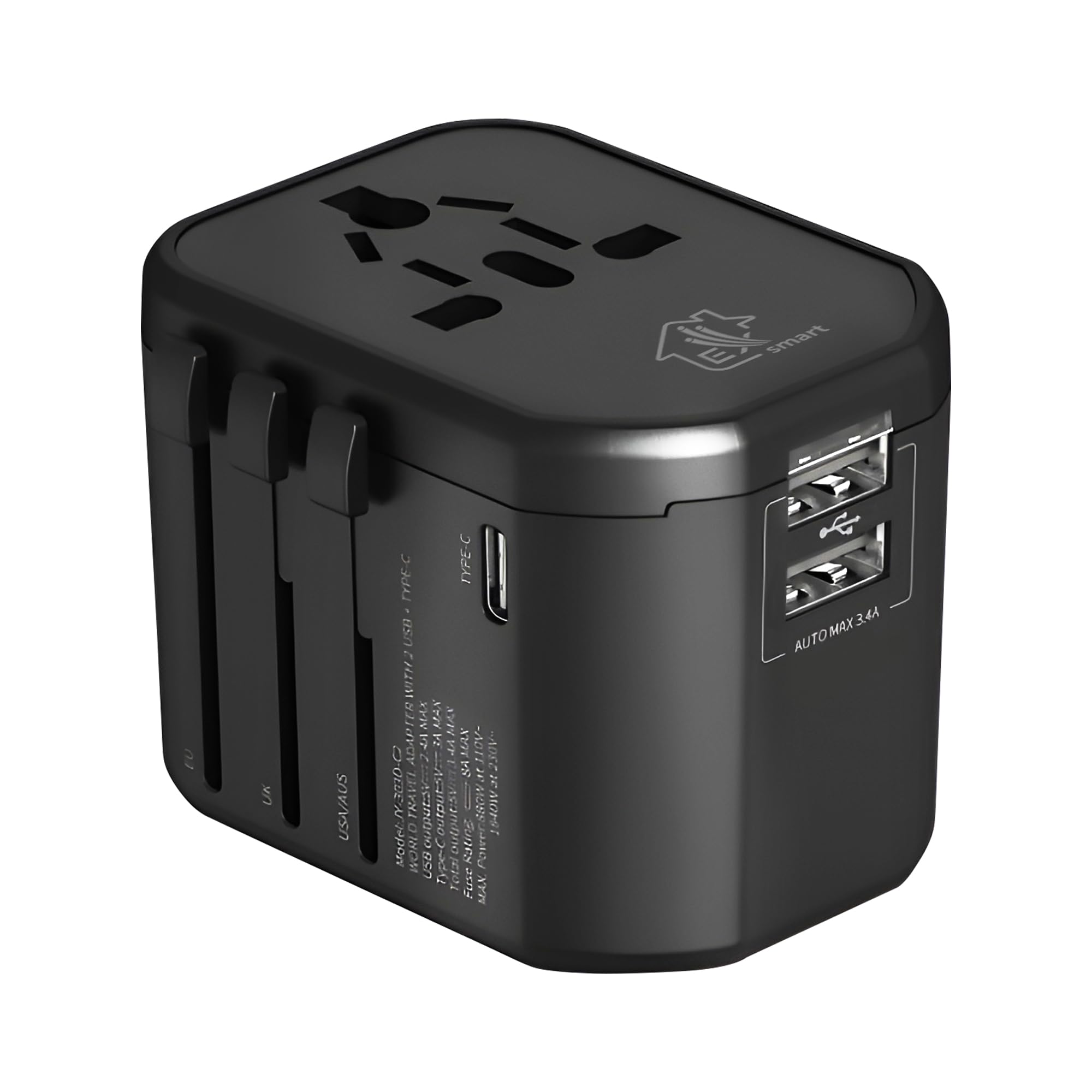 extralink-reiseadapter-weltweit-usb-c-usb-a-150-l-nder image 1