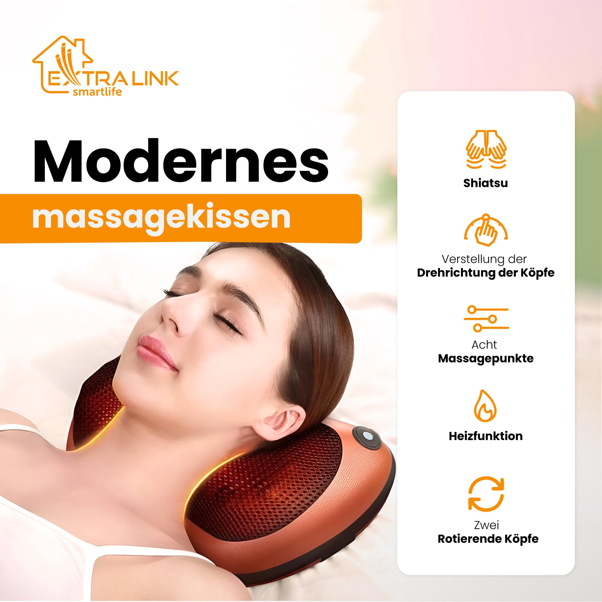 extralink-massagekissen-shiatsu-nacken-r-cken-w-rme-8-k-pfe image 2