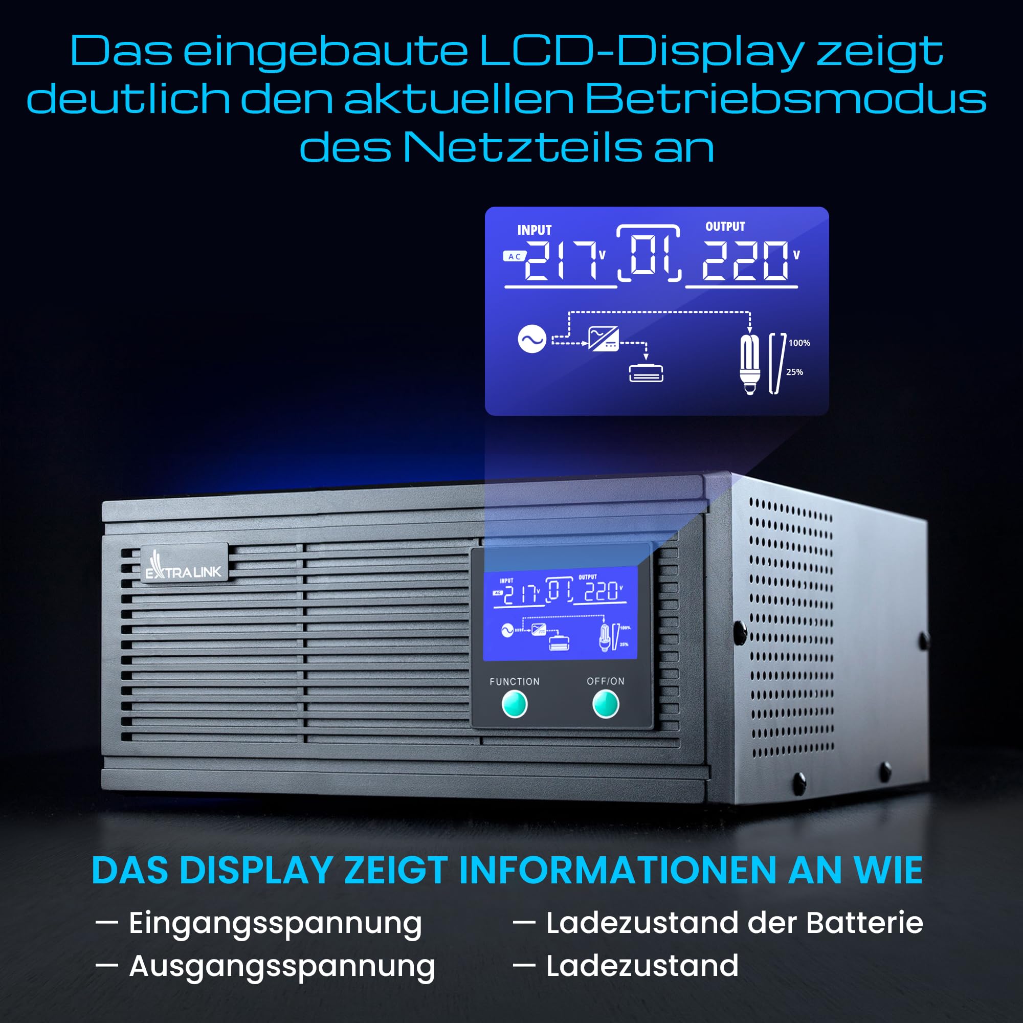 extralink-ups-600va-usv-480w-lifepo4-40ah-reiner-sinus image 3