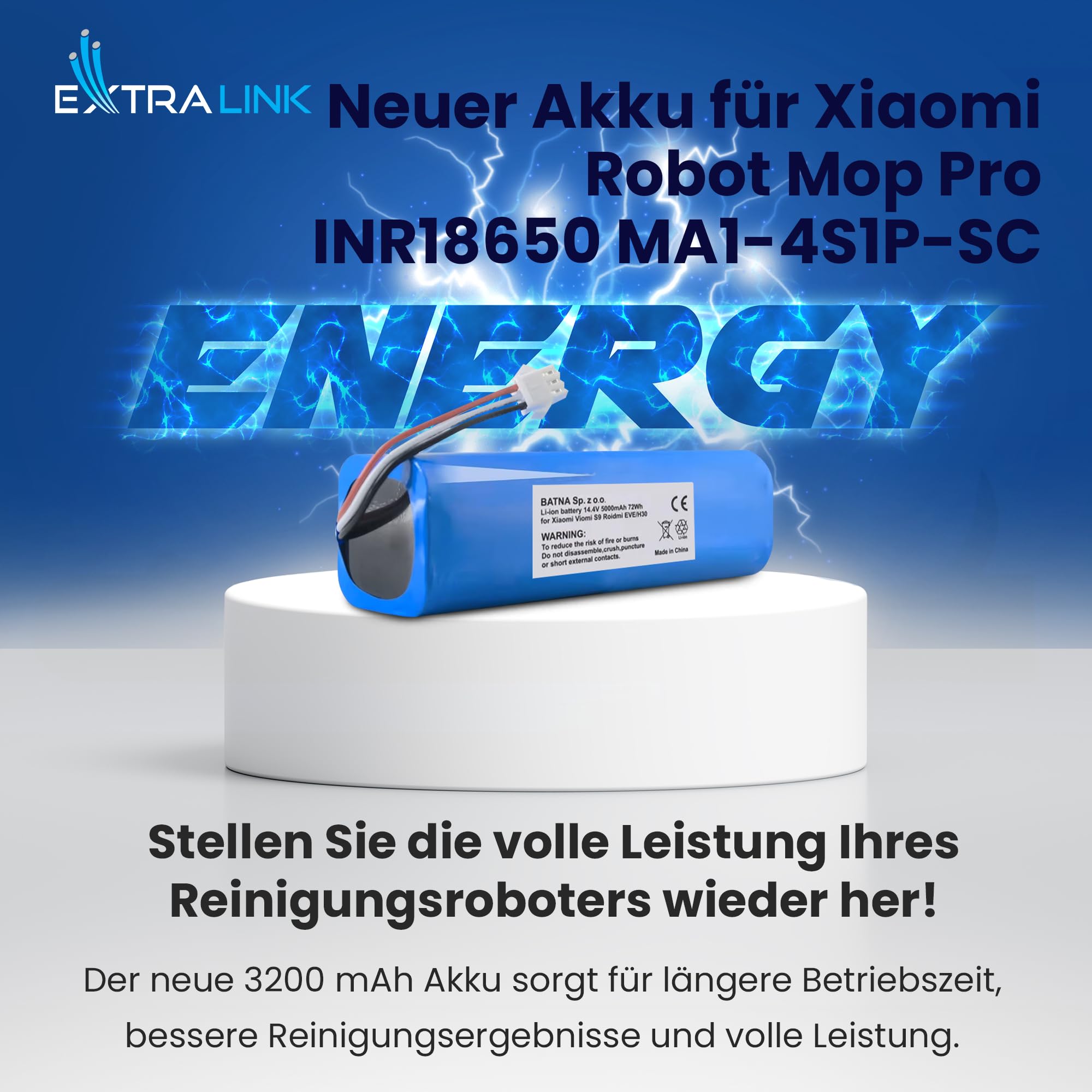 extralink-ma1-4s1p-sc-akku-f-r-xiaomi-mop-pro-3200mah image 5