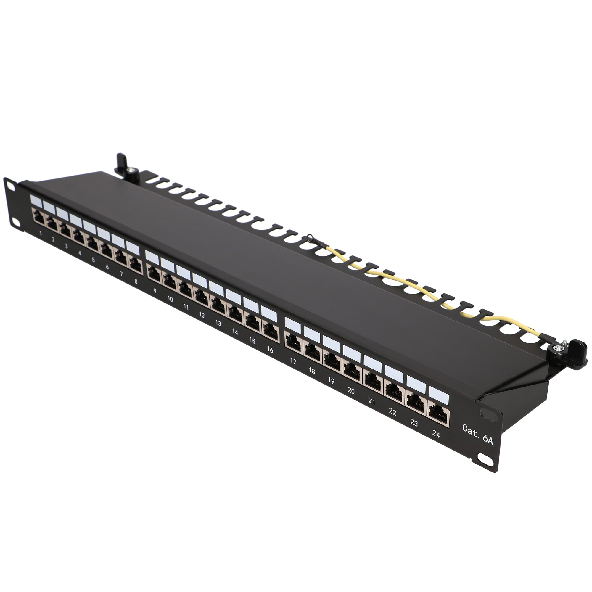 extralink-24-port-cat6a-patchfeld-stp-19-zoll-rj45 image 1