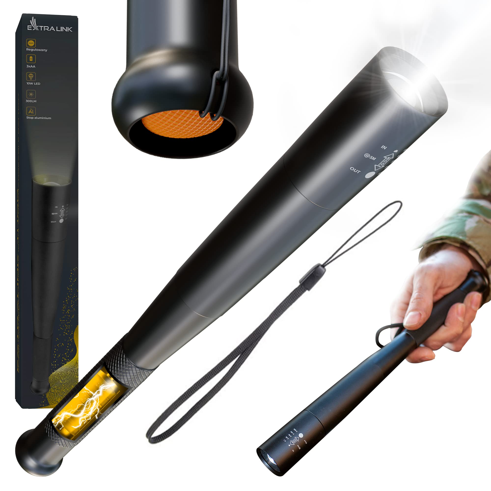 extralink-efl-1101-combat-taschenlampe-led-300-lumen image 1