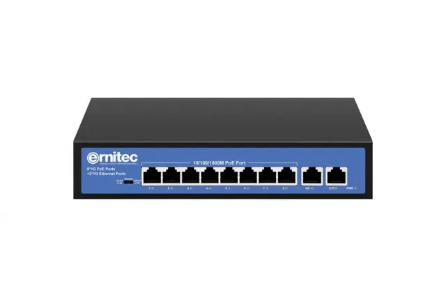 ernitec-10-port-gigabit-poe-switch-110w-8x-poe-unmanaged image 1