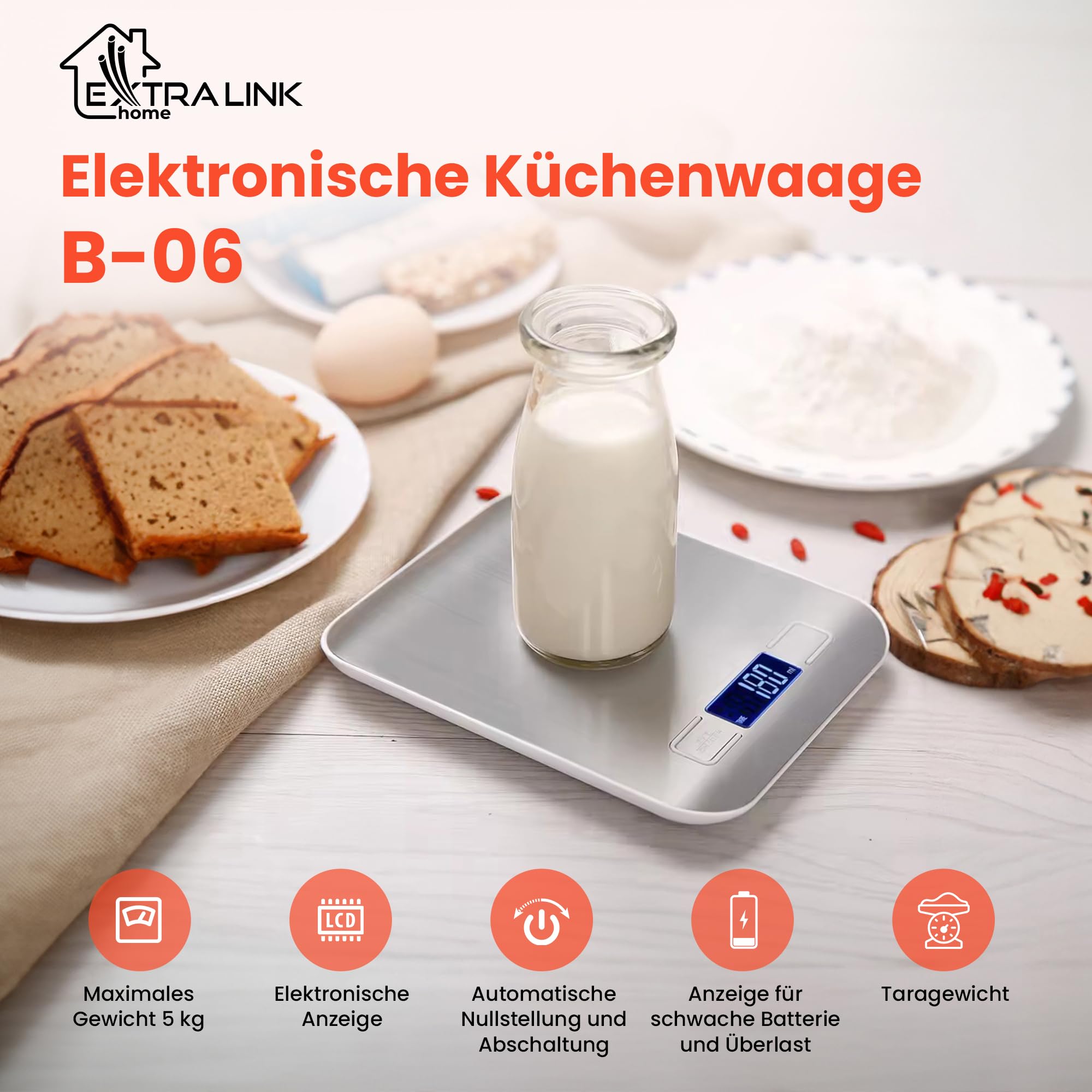 extralink-k-chenwaage-digital-edelstahl-mit-tara-b-06 image 2