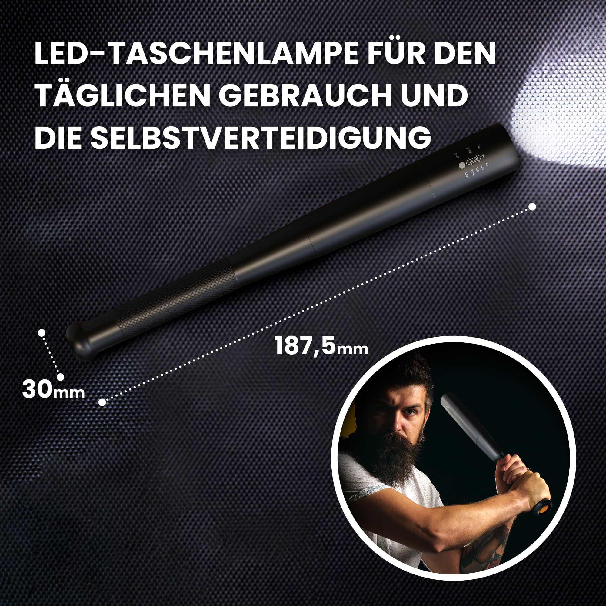 extralink-efl-1101-combat-taschenlampe-led-300-lumen image 3