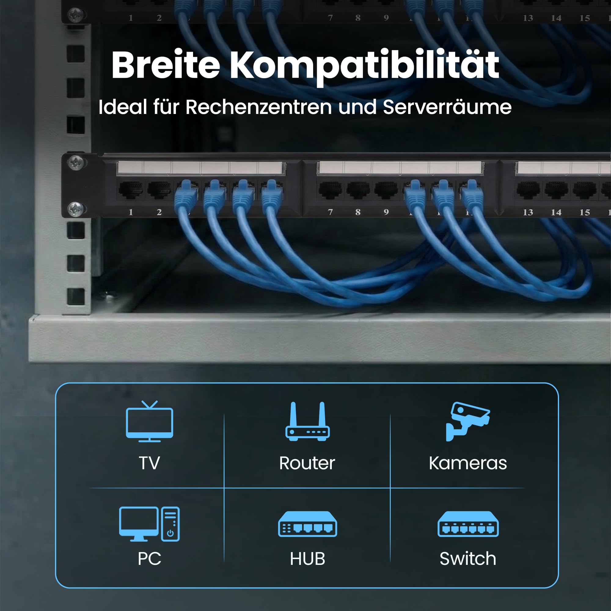 extralink-cat5e-patchpanel-24-port-19-zoll-1he-lsa image 3