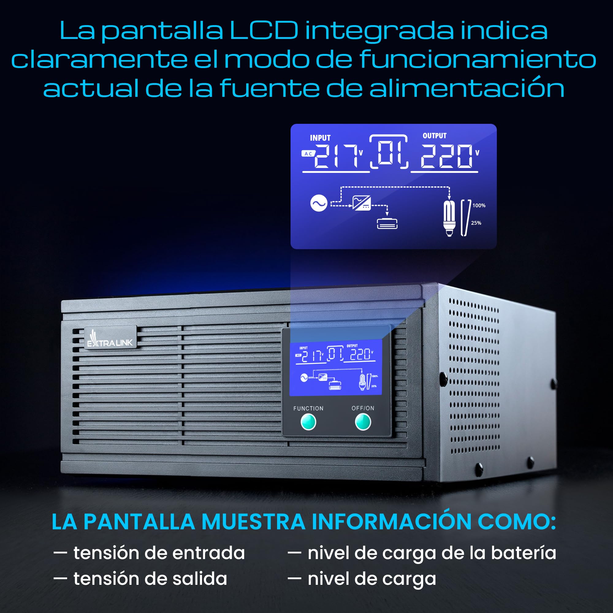 extralink-ups-1200va-usv-1000w-lifepo4-40ah-reiner-sinus image 6