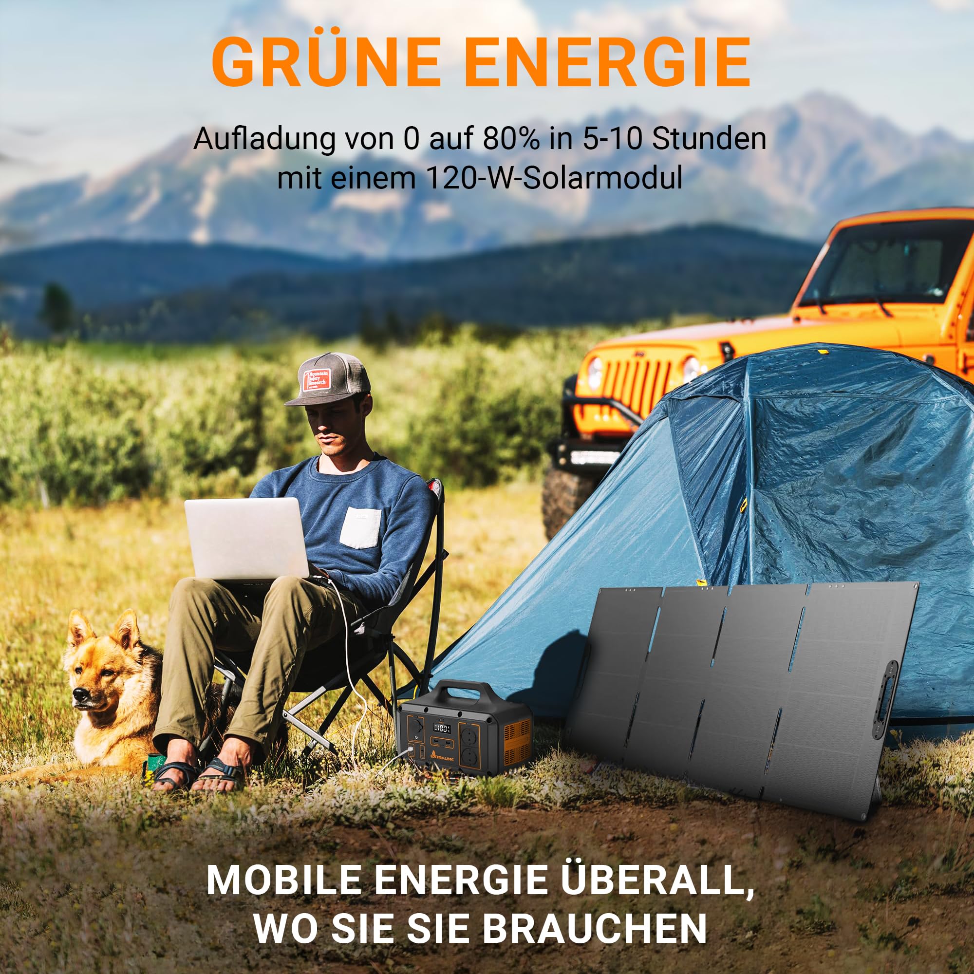 extralink-ups-solarpanel-120w-faltbar-monokristallin-camping image 5