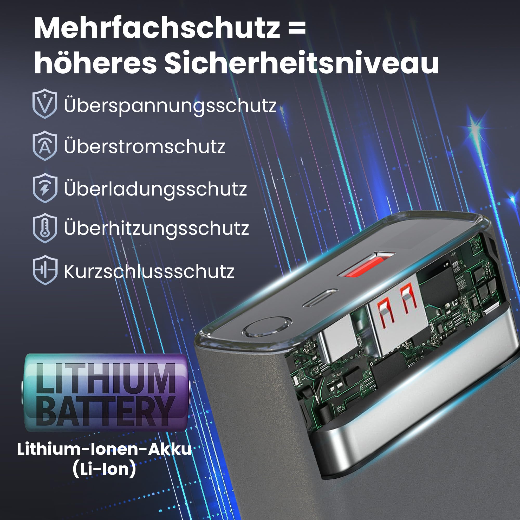 extralink-powerbank-20000mah-45w-pd-usb-c-silber-alu image 6