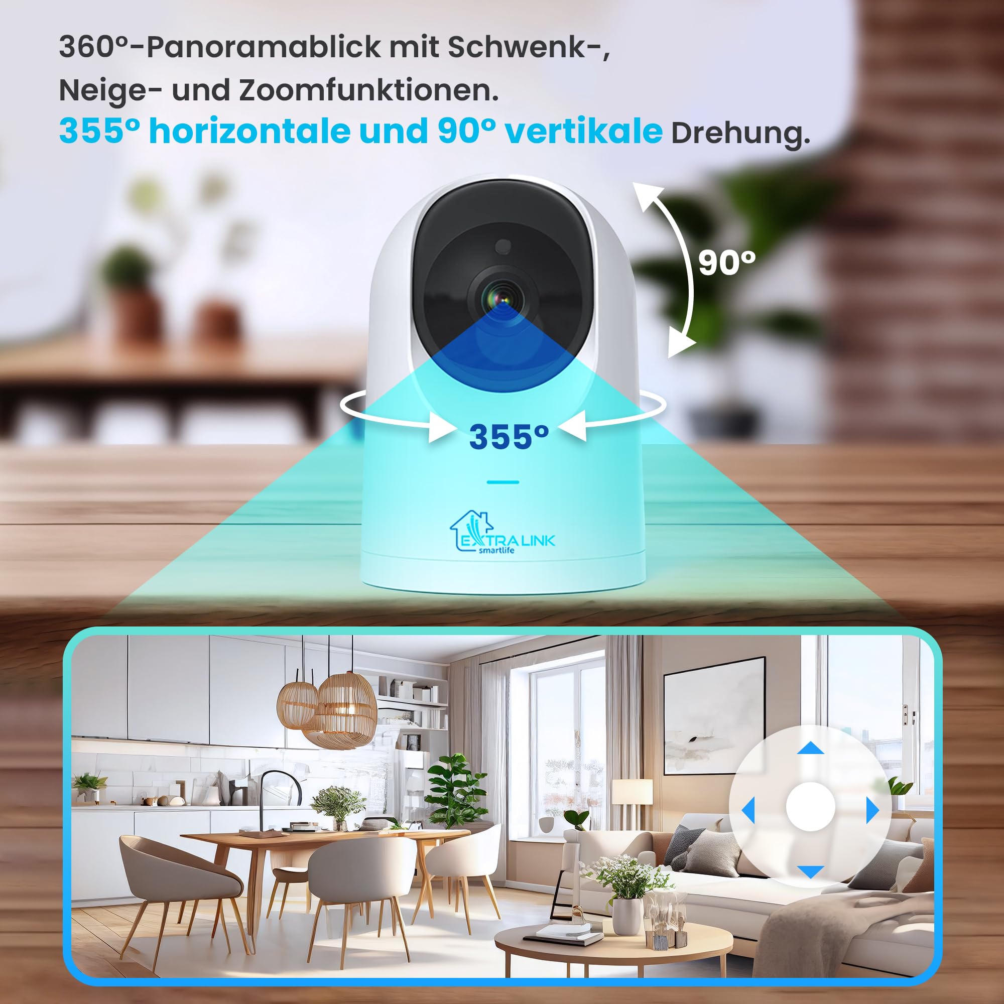 extralink-homeeye-berwachungskamera-innen-4mp-ptz-wlan image 4