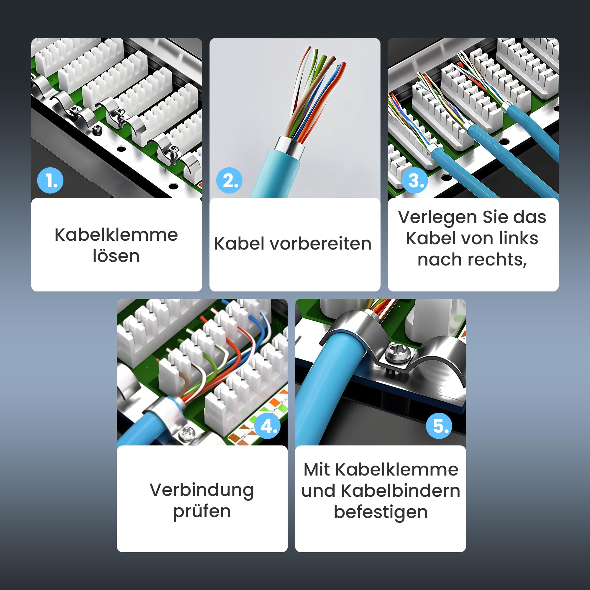 extralink-cat5e-patchpanel-24-port-19-zoll-1he-lsa image 7