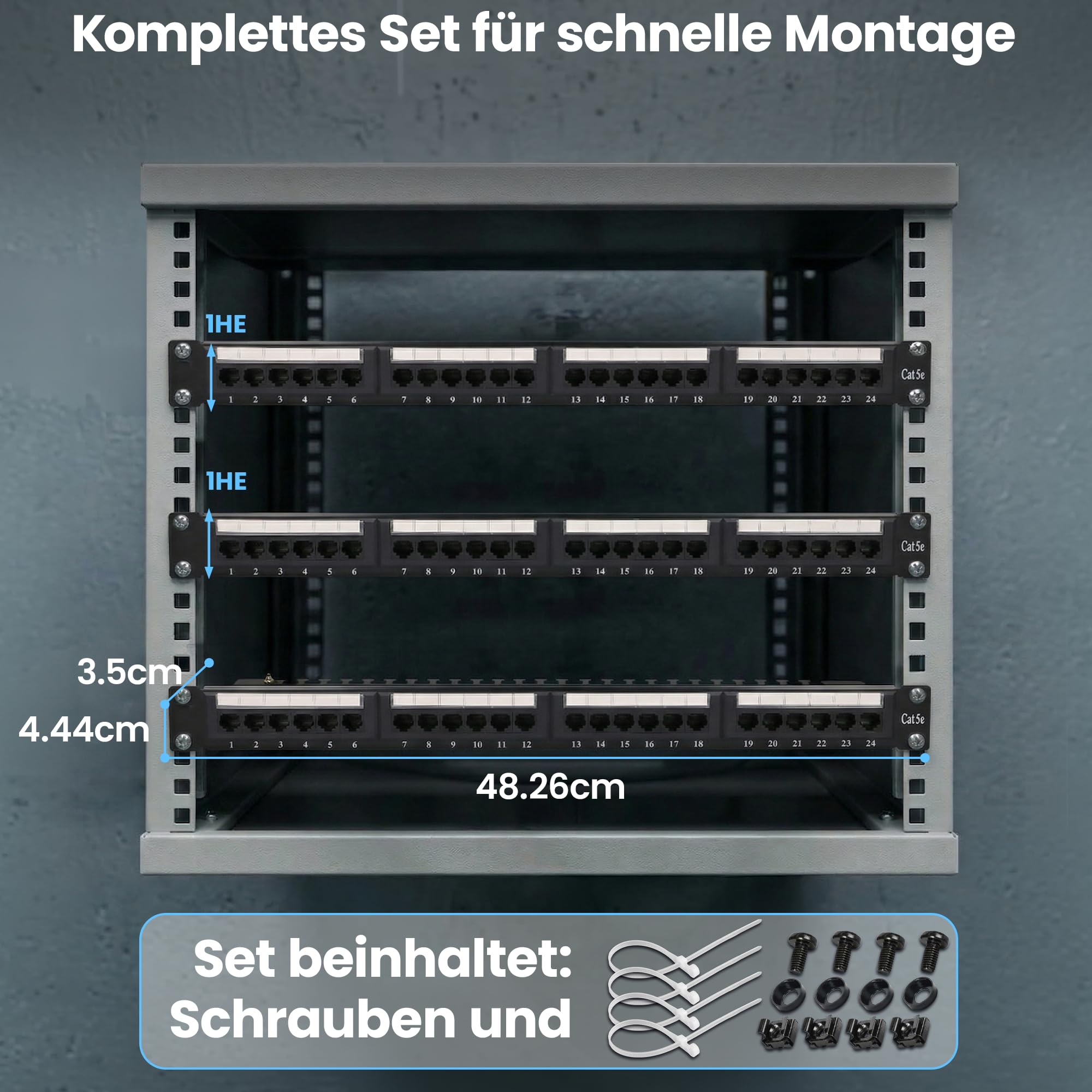 extralink-cat5e-patchpanel-24-port-19-zoll-1he-lsa image 5