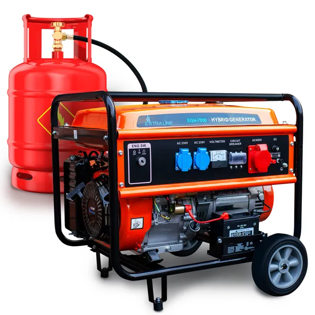 extralink-egh-7000-stromerzeuger-7500w-benzin-gas-400v image 1