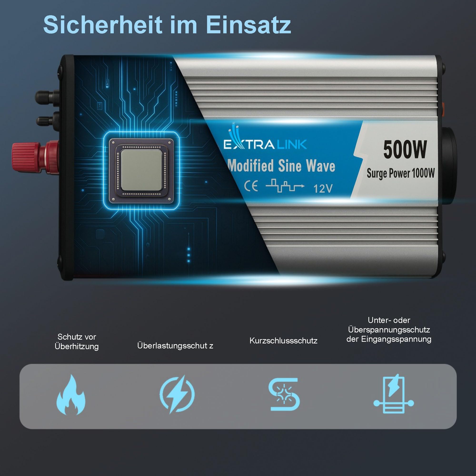 extralink-ups-opim-500w-wechselrichter-12v-230v-modifiziert-500w image 3