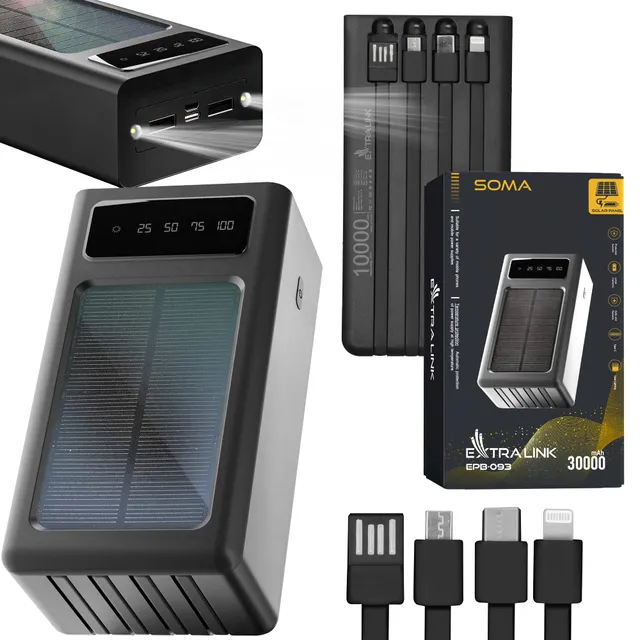 extralink-epb-093-solar-powerbank-30000mah-4-kabel image 1