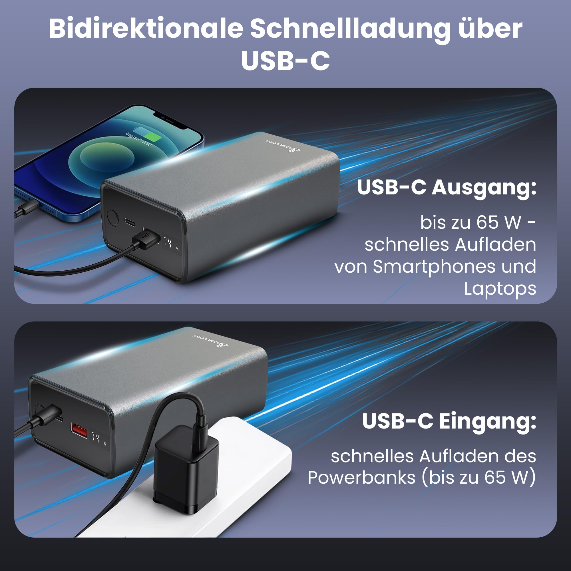 extralink-epb-127-powerbank-30000mah-65w-pd-usb-c-schnellladung image 5